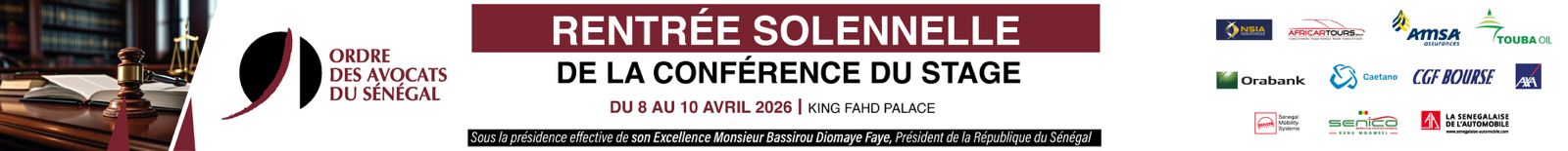 Rentrée solennelle du stage du Barreau du Sénégal
